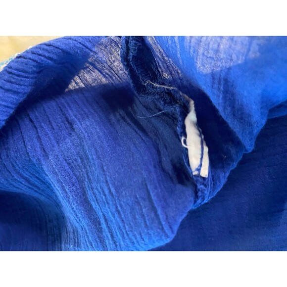 Alfred Dunner Women's Plus Sz 18 Blue Cotton Embroidered Embellished V-Neck Top - Picture 10 of 12